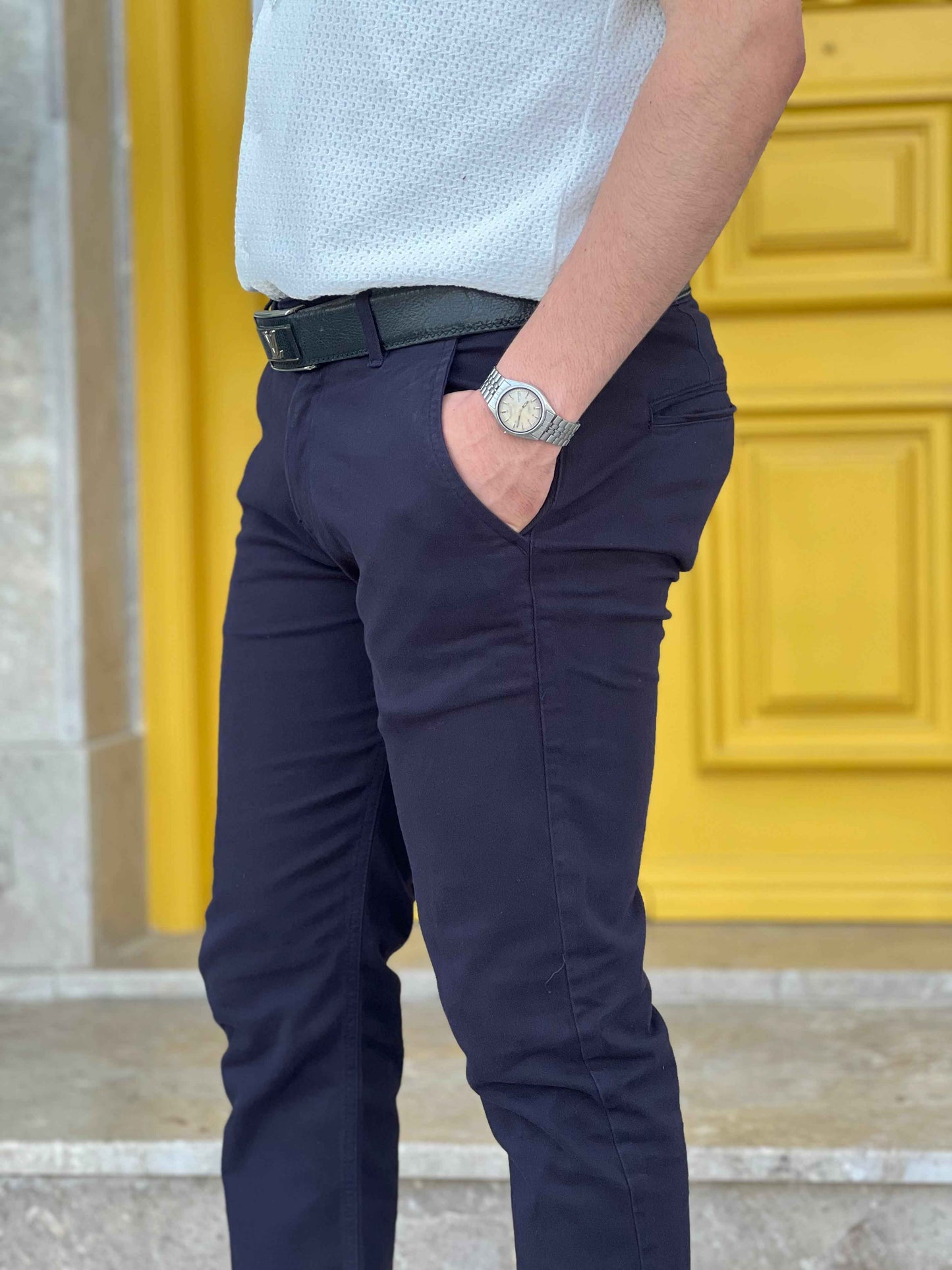 PANTALON CHINO COUPE CLASSIQUE MOULANTE