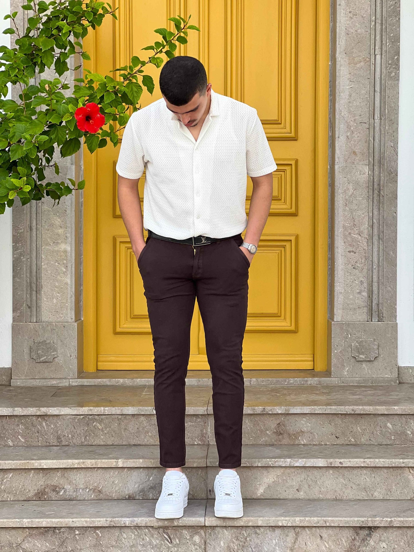 PANTALON CHINO COUPE CLASSIQUE MOULANTE